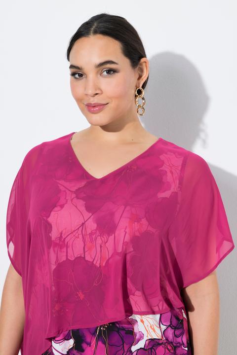 Image du produit Ulla Popken Blouse doublée, manches courtes (48)