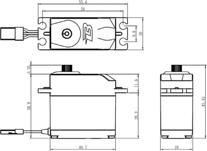 Produktbild Savöx b-12kg (6v/12kg/0,23s) analog standard servo "budget by "