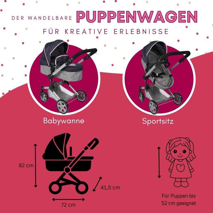 Actual product image Bayer Chic 2000 2in1 Combi Doll Stroller