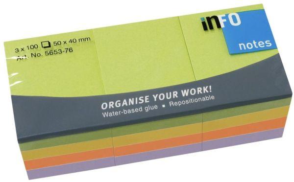 Magni Kleefbriefje Spring-Mix 50x40 mm, 12x 100 vellen (50 x 40 mm)