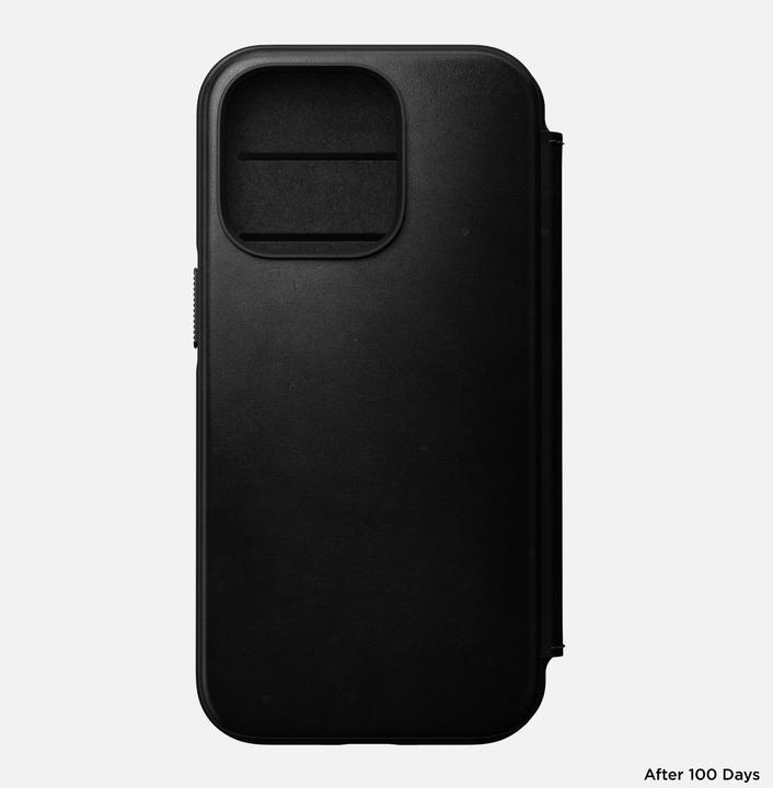 Actual product image Nomad Modern Horween Leather Folio iPhone 14 Pro Black (Apple iPhone 14 Pro)