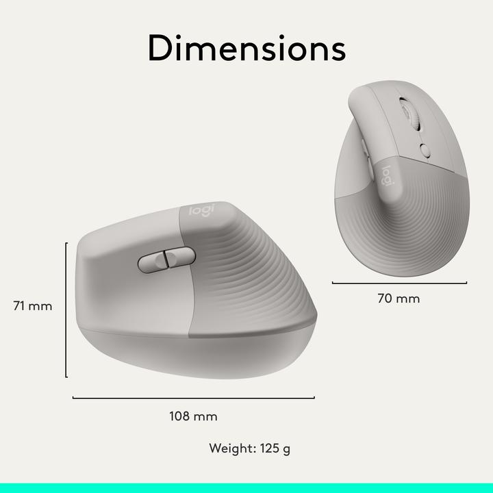 Actual product image Logitech Lift Vertical Sand (Wireless)