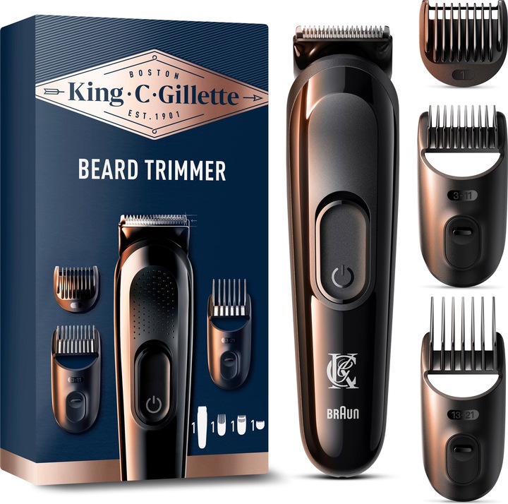 Actual product image Gillette KING beard trimmer + 3 combs