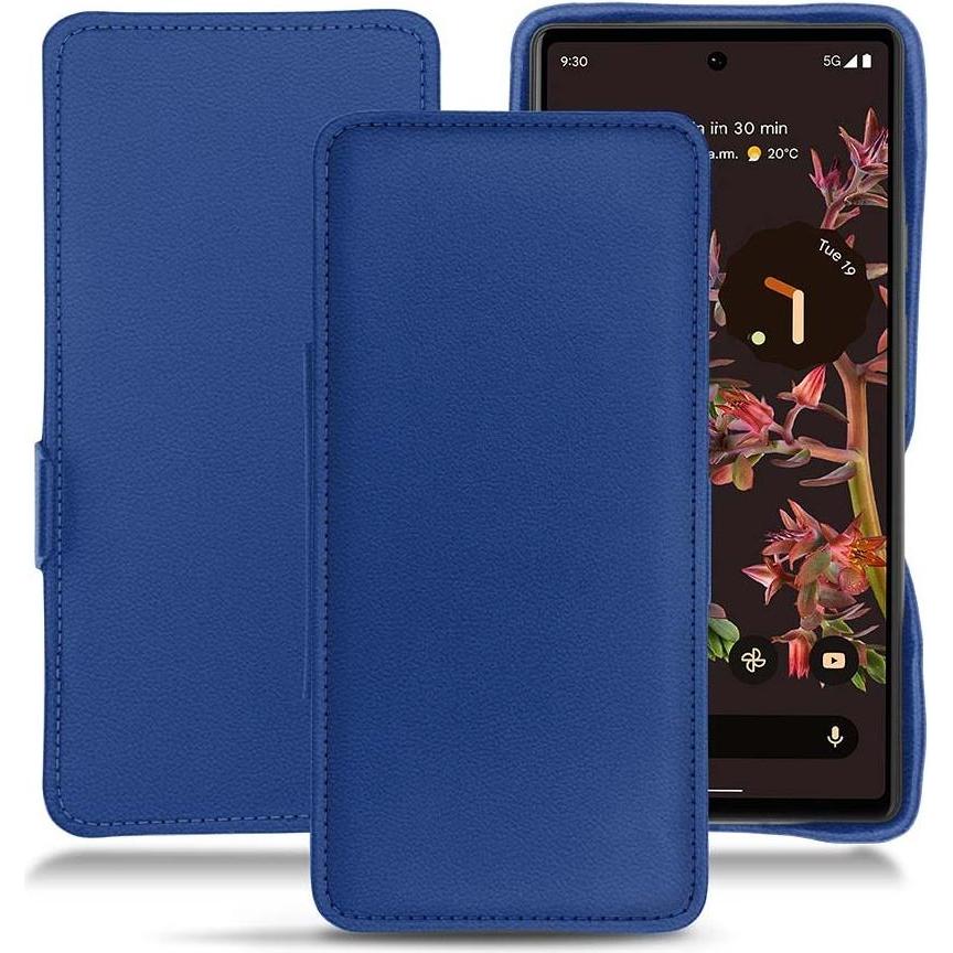 Noreve Lederschutzhülle horizontal (Google Pixel 6), Smartphone Hülle, Blau