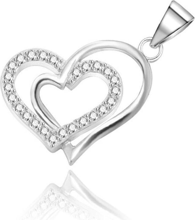 Image du produit Beneto OriginÃ¡lnÃ stÅ™ÃbrnÃ½ srdÃÄkovÃ½ pÅ™Ã'sekÄ'AGH514 (L) (Argent)