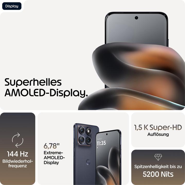 Produktbild Motorola Edge 70 Fusion (256 GB, Silhouette, 6.78", Dual SIM, 5G)