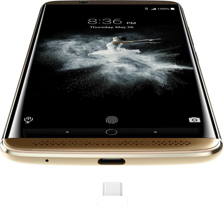 Actual product image ZTE Axon 7 (64 GB, Ion Gold, 5.50", Hybrid Dual SIM, 4G)