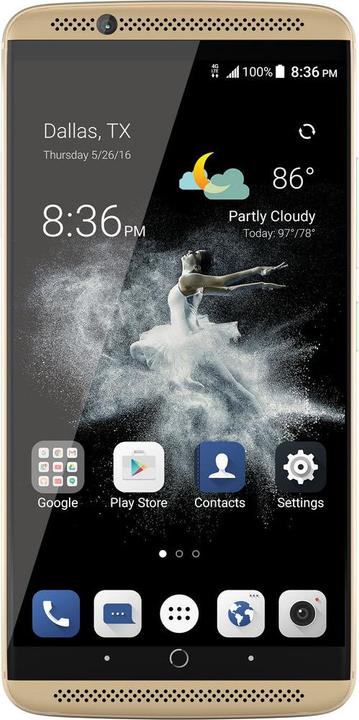 Actual product image ZTE Axon 7 (64 GB, Ion Gold, 5.50", Hybrid Dual SIM, 4G)