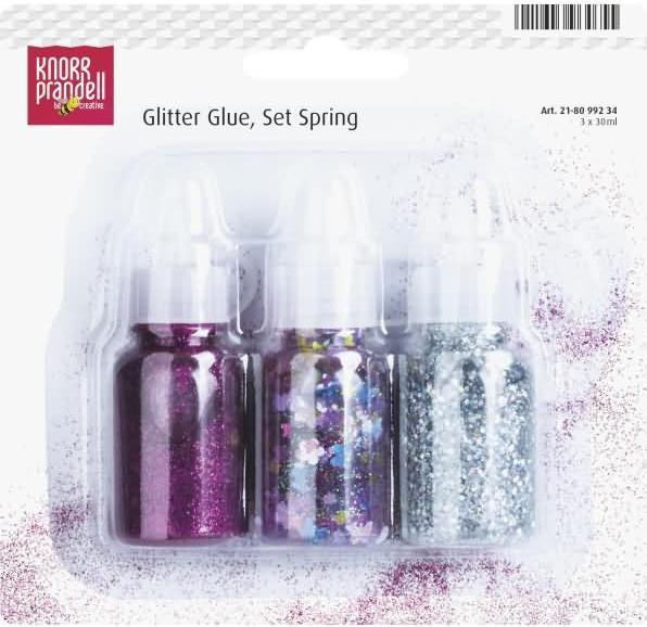 Knorr Prandell Glitterfarbe Glue Set 3x30ml Spring (Spring)