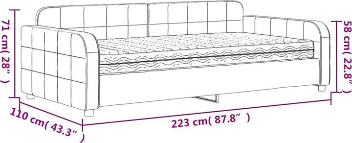 Produktbild vidaXL Tagesbett mit Matratze