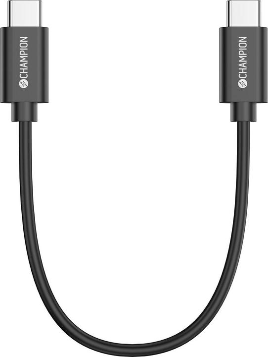 Produktbild Champion USB-C-Kabel 30 cm Schwarz (0.30 m, USB 2.0, 60 W)