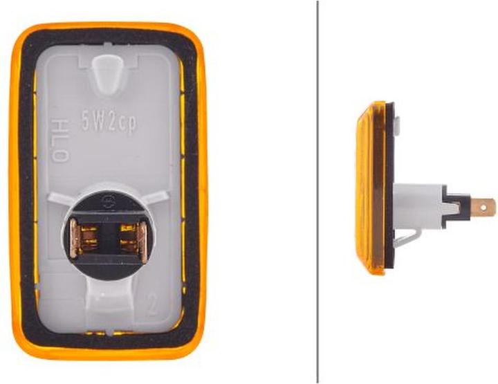 Actual product image Hella 288 Additional side-mounted halogen indicators for AGCO
