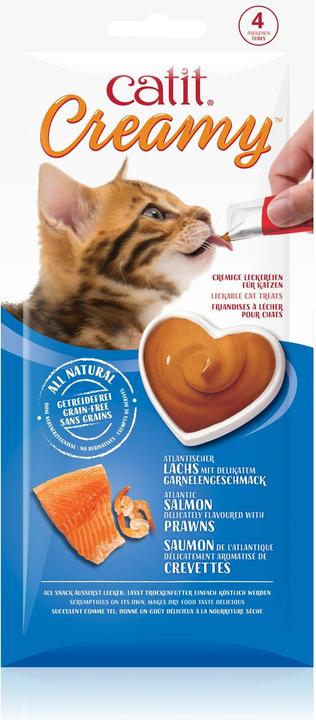 Produktbild Catit Creamy - Premium Treat for Cats - Salmon with Prawns, 4x10g (40 g)