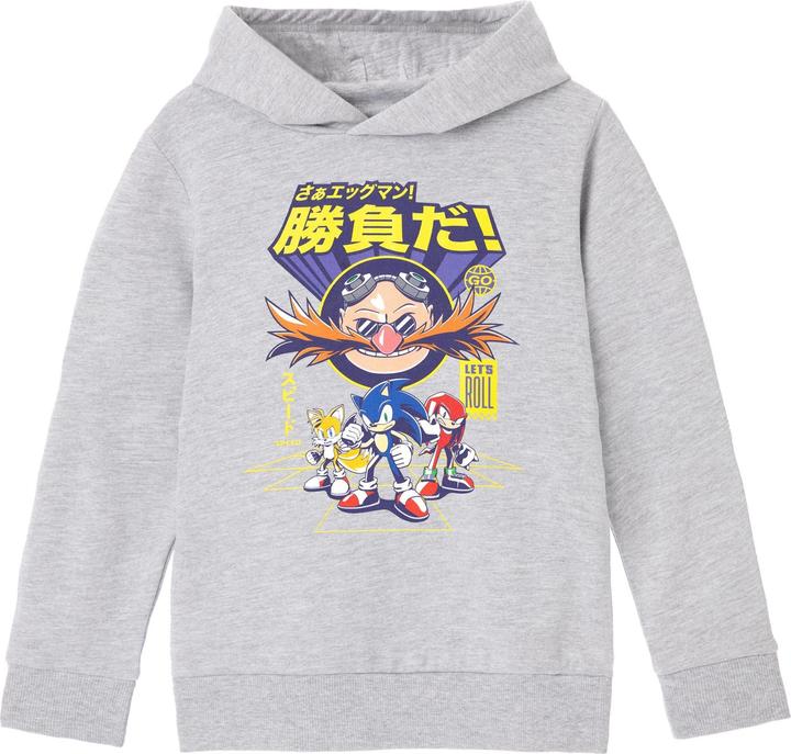 Immagine prodotto Sonic The Hedgehog Let's Roll Felpa con Cappuccio Ragazzi (128)
