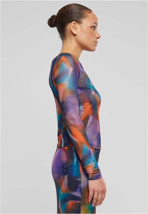 Produktbild Urban Classics Ladies AOP Mesh Longsleeve - 138403 (5XL)