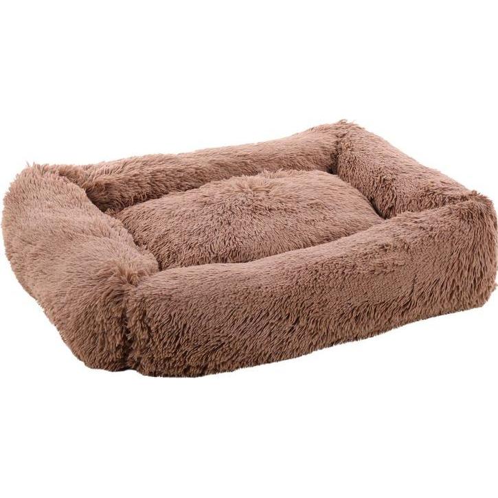 Meilleurs prix pour Flamingo - Basket Krems Rectangle Taupe - 80cm (Chien), Panier pour chien + chat