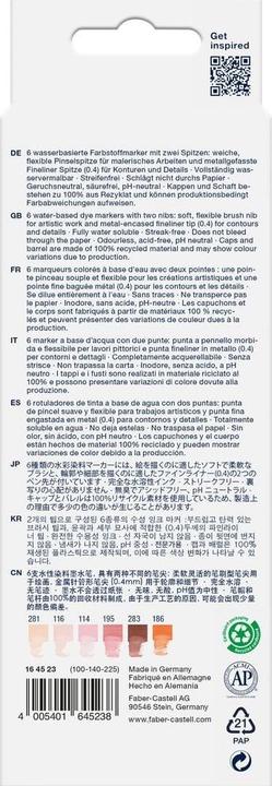 Produktbild Faber-Castell GOFA AQUA DUAL MARKER - Farbstoffmarker (6 x)