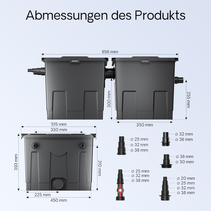 Produktbild SunSun CBF-350B Bio Teichfilter 60000L Durchlauffilter Teich Filter Biofilter