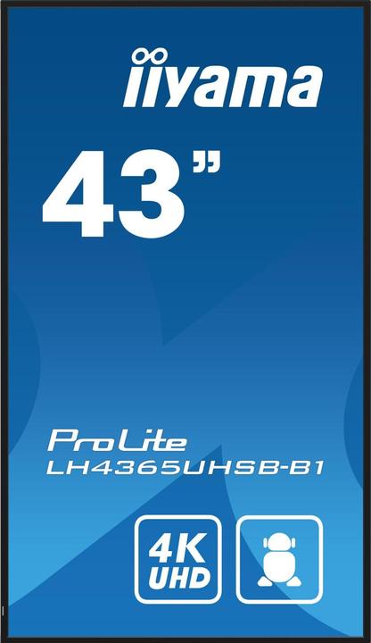 Image du produit iiyama 43" 3840x2160, panneau UHD IPS, Haze 1%, 8 (3840 x 2160 pixels, 42.50")