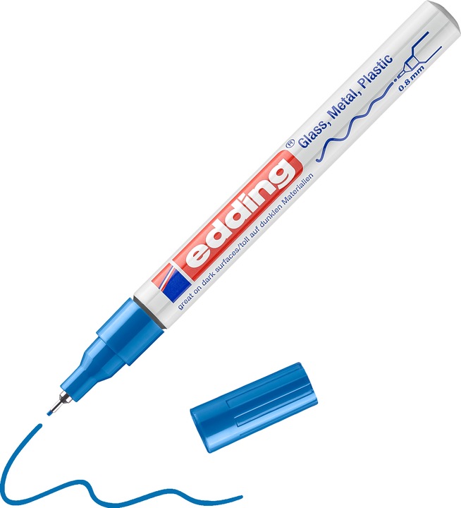 Immagine prodotto Edding 780 Marcatore a vernice lucida (Blu, 0.80 mm, 1 x)