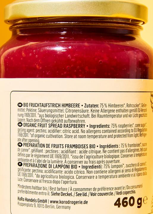 Actual product image KoRo Organic raspberry fruit spread (460 g)
