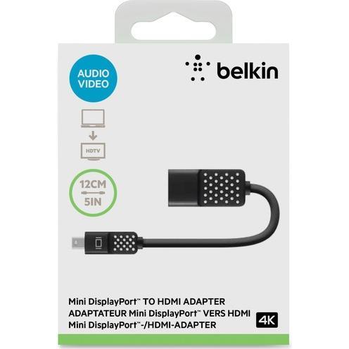 Thumbnail - Belkin Mini DP zu (HDMI, Mini DP, 12.70 cm), Data + Video Adapter, Schwarz