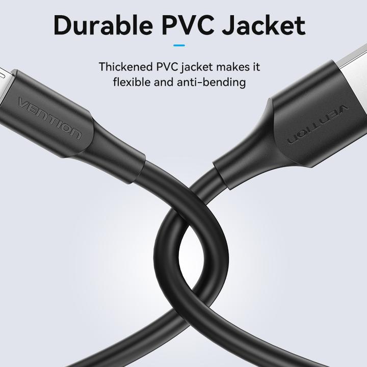 Produktbild Vention USB 2.0 Male to Micro-B Male 2A 1m CTIBF (black) (1 m, USB 2.0, 60 W)