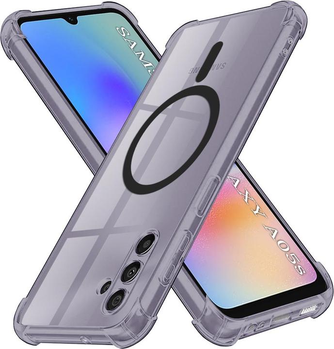 Produktbild Techsuit - Shockproof Clear Silicone MagSafe - Samsung Galaxy A05s - Smoke Black (Samsung Galaxy A05s)