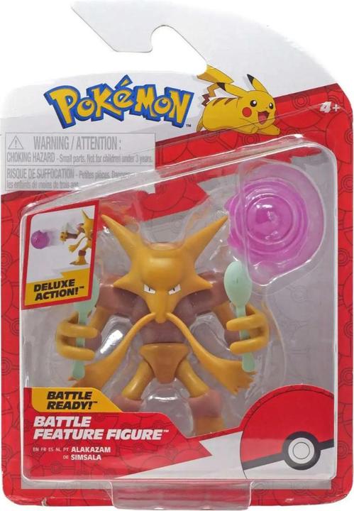 Actual product image Jazwares Pokémon Battle Feature Figure Alakazam 11 cm