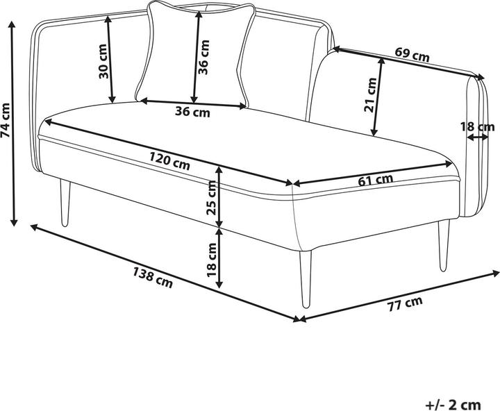 Produktbild Beliani Chevannes (Recamiere)