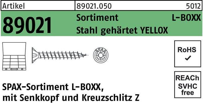 Produktbild Spax Montagekoffer L-Boxx Kunststoff Pozi Yellox (2925 Schrauben pro Stück)