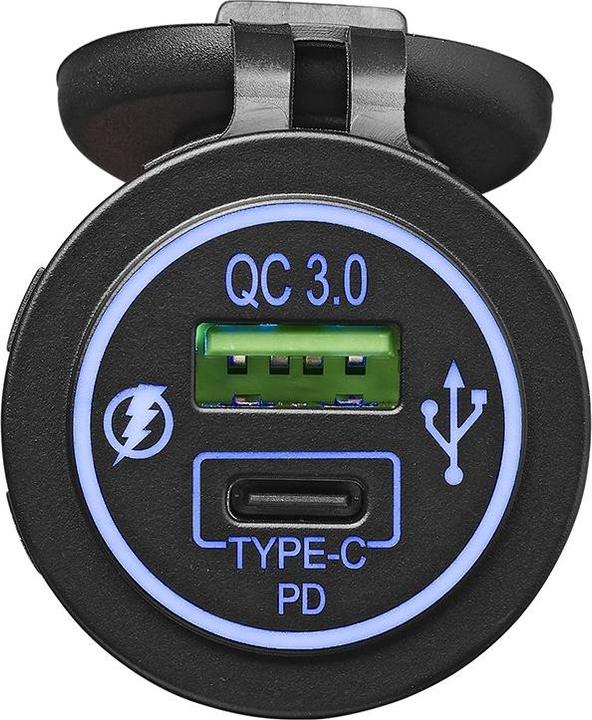 Produktbild ProPlus USB-Schnellladegerät Einbau Typ A + C 2-fach 12/24V 3A