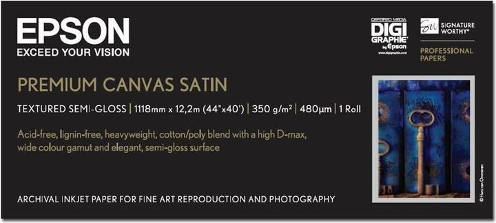 Epson Premium Canvas Satin 350 g 111.8 cm x 12.2 m S041848 (350000 g/m², 1220 cm, 111.80 cm)