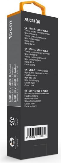 Produktbild Aligator DATKP44 USB cable USB C Black (0.15 m)
