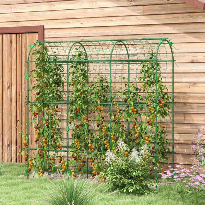 Immagine prodotto Swisshandel24 Traliccio, traliccio regolabile, con rete, per giardino, balcone, acciaio, verde, 43 x 182 x 183 cm (182 cm, 43 cm)