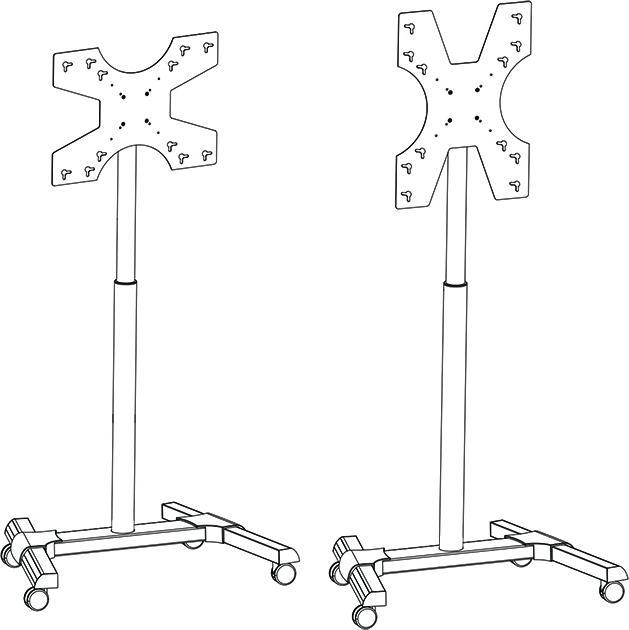 Actual product image Hagor freestanding stand system (55", 35 kg)