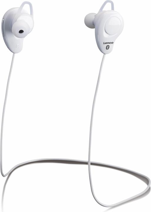 Produktbild Lenco EPB-015 im Ohr Binaural Bluetooth Weiss Mobiles Headset (4 h, Kabellos)