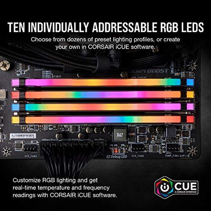 Productafbeelding Corsair Vengeance RGB Pro (2 x 16GB, 3200 MHz, DDR4 RAM, DIMM 288 pin)