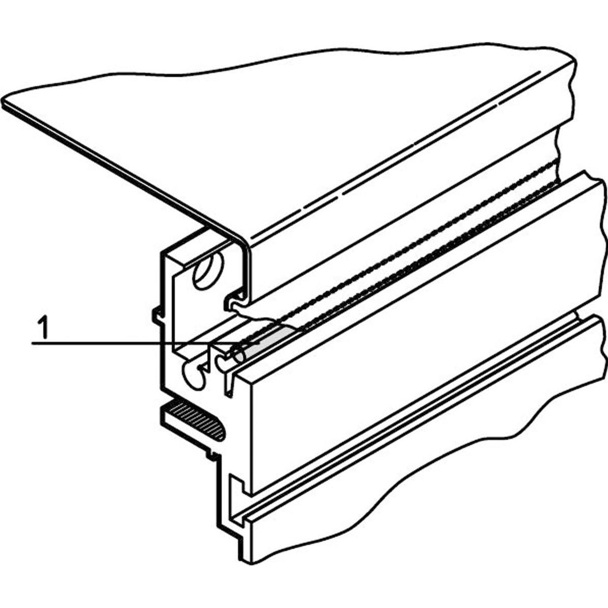 Schroff EMV-Seitenwanddichtung - HF-DICHTSCHNUR DRM=2,4 2,1MT, Serverschrank Zubehör