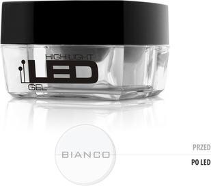 Silcare Gel a led ad alta luminosità Gel a media intensità Unifasico Allo Chiffon Bianco 15G (Solvente per unghie, Bianco)
