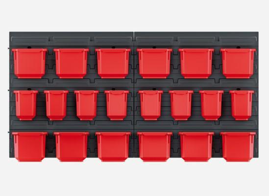 Image du produit Kistenberg Cloison suspendue avec 20 boîtes à outils ORDERLINE 800x165x400