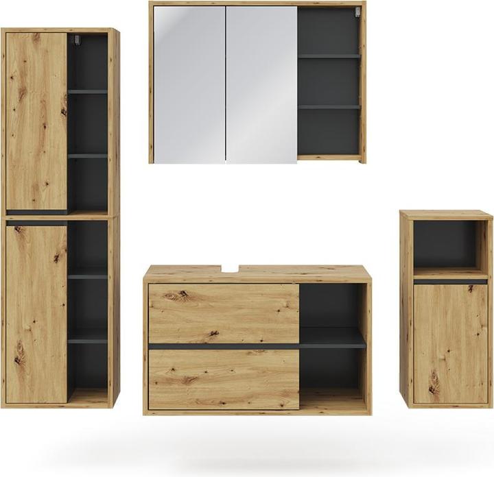 Artisan oak, Brown, Charcoal, Gold power oak