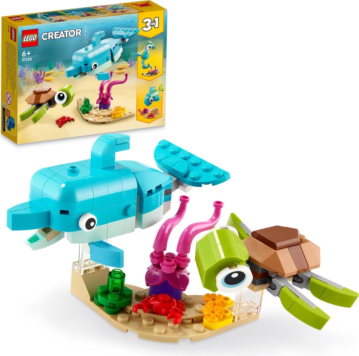 Produktbild LEGO Delfin und Schildkröte (31128, LEGO Creator 3-in-1)