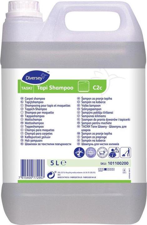 Actual product image Diversey TASKI Tapi Shampoo, neutral carpet shampoo, wool seal tested, O.N.T. technology (Liquid shampoo)