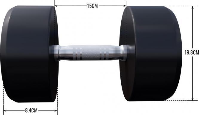 Actual product image Gorilla Sports Round dumbbells (1 x 27.5 kg)