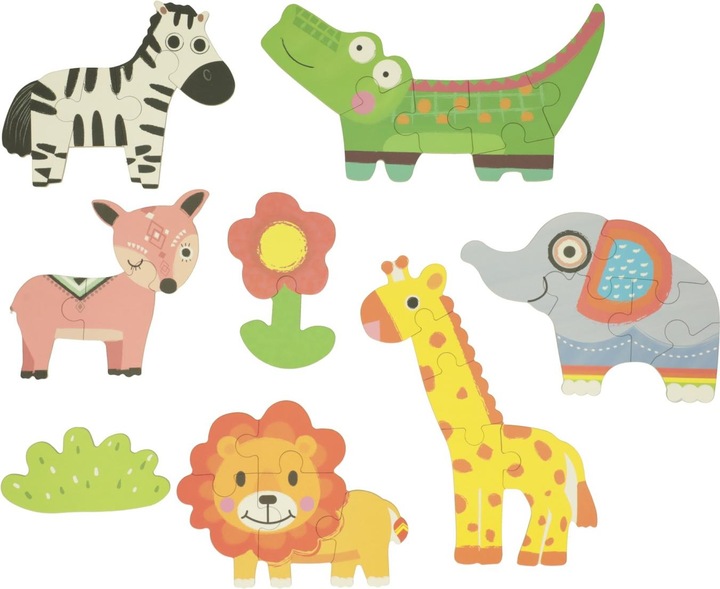 Productafbeelding Mijn eerste 6 blikken puzzels - Wilde dieren