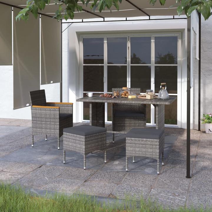 Produktbild vidaXL Gartenstuhl und Hocker