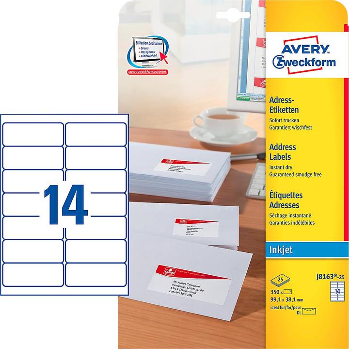Produktbild Avery Adress-Etiketten