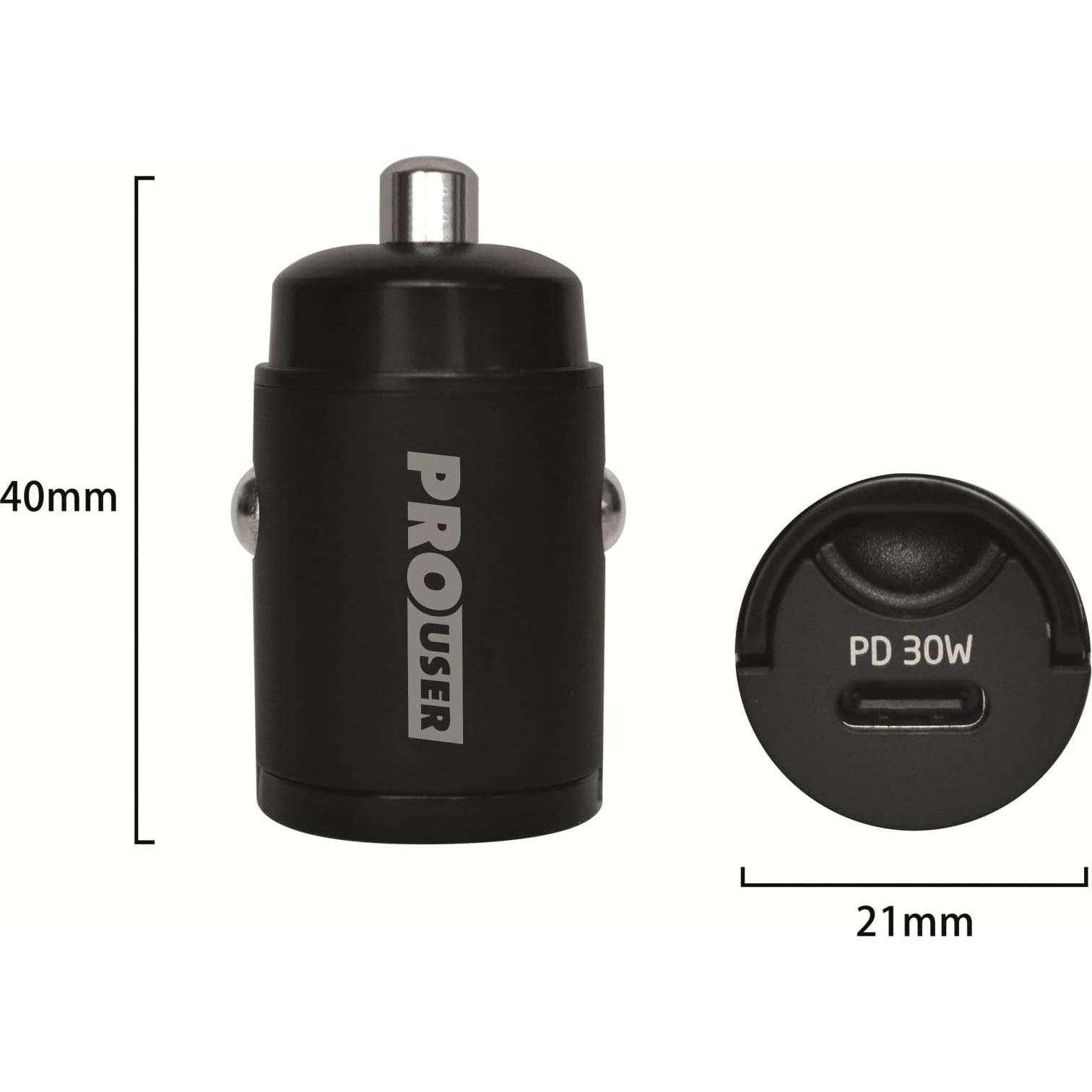 Thumbnail - ProUser Handy Ladegerät Schwarz, Auto Adapter, Schwarz