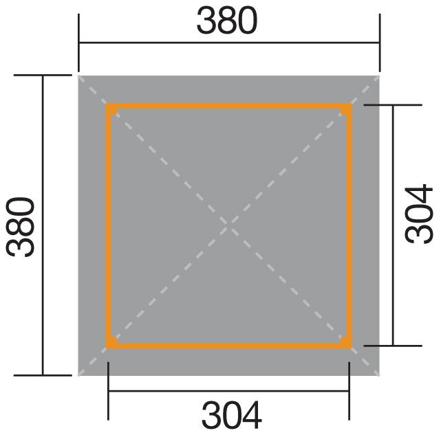 Produktbild Weka Holzbau Gartenoase 651 Gr.3 (380 cm, 380 cm)